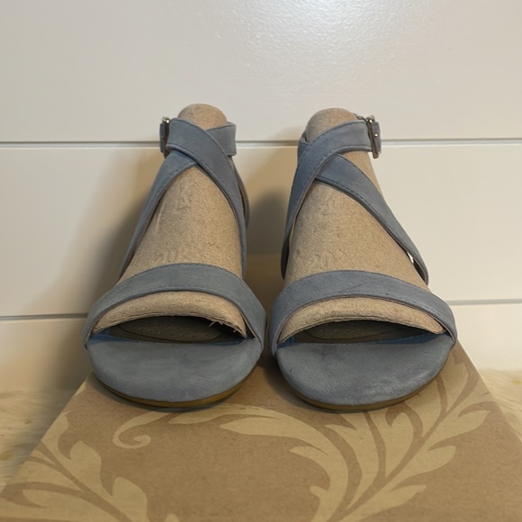 New - Sofft - Innis Women's Wedge Shoes - Blue Suede - Size 6M - Picture 5 of 8